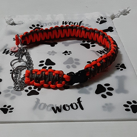 Paracord Dog Collar King Cobra Weave Martingale Training w/YKK Buckle 16" - Picture 4 of 4